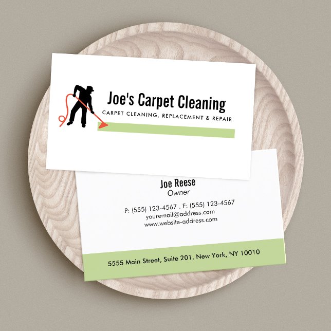 Carpet Cleaning Cleaner Business Card (Creator Uploaded)
