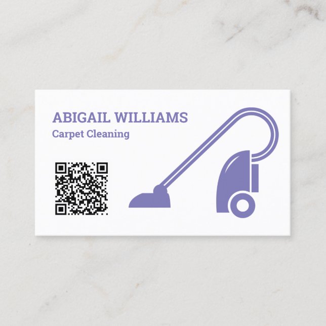 Carpet Cleaning QR Code Business Card (Front)