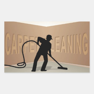 Carpet Cleaning Rectangular Sticker