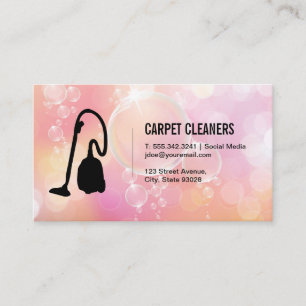 Carpet Cleaning Soap Bubbles Business Card