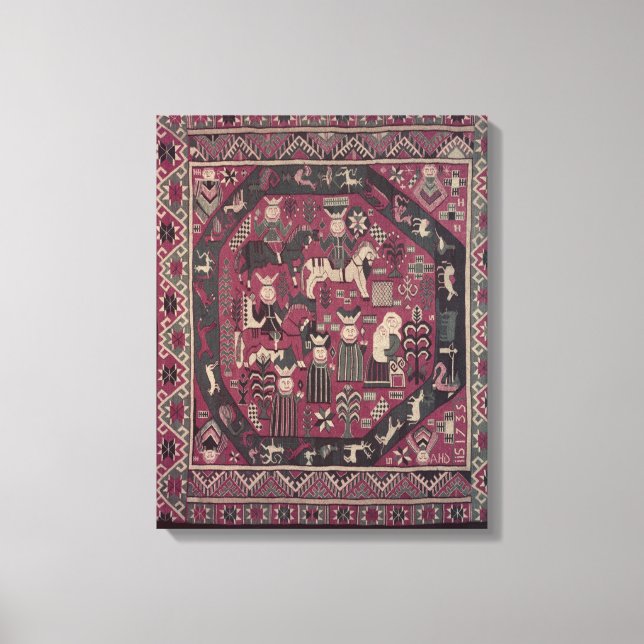 Carpet depicting knights canvas print (Front)