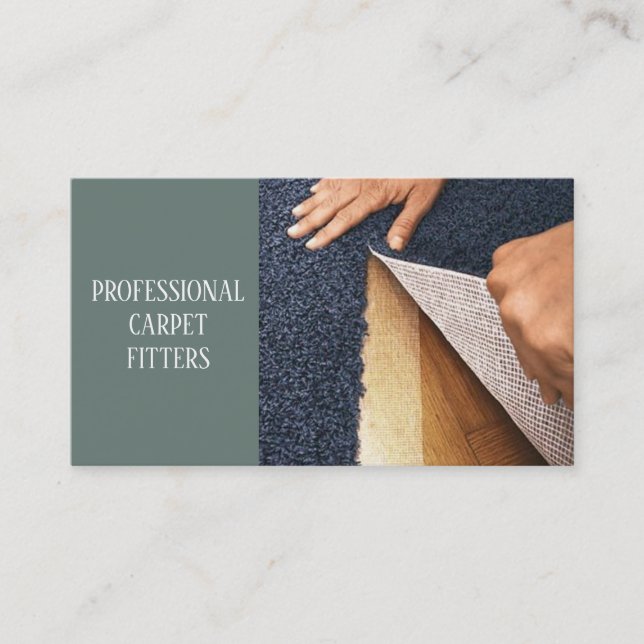 Carpet Fitter Service Professional  Business Card (Front)
