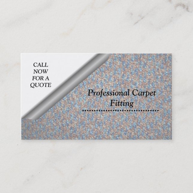 Carpet Fitting Business Card (Front)