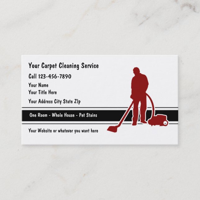 Carpet Floor Cleaning Business Cards (Front)