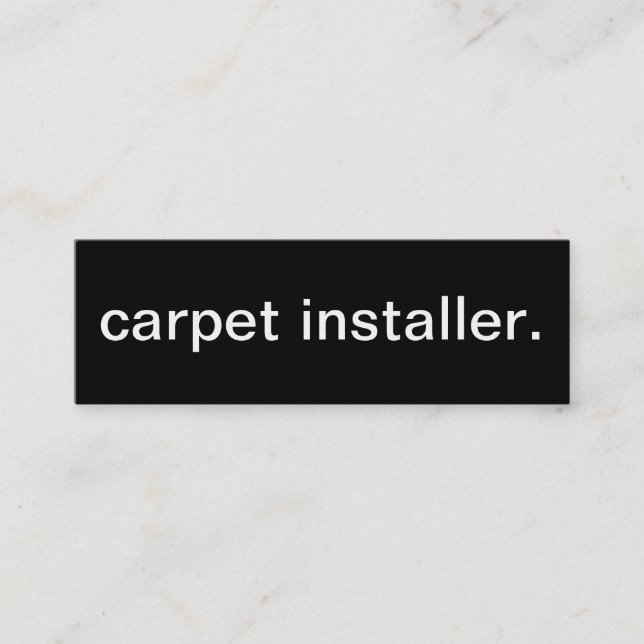 Carpet Installer Business Card (Front)