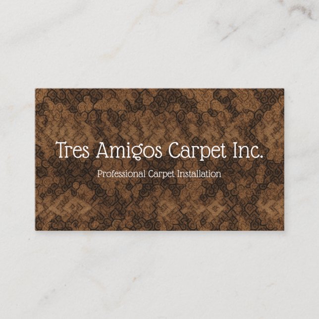 Carpet installer business card (Front)