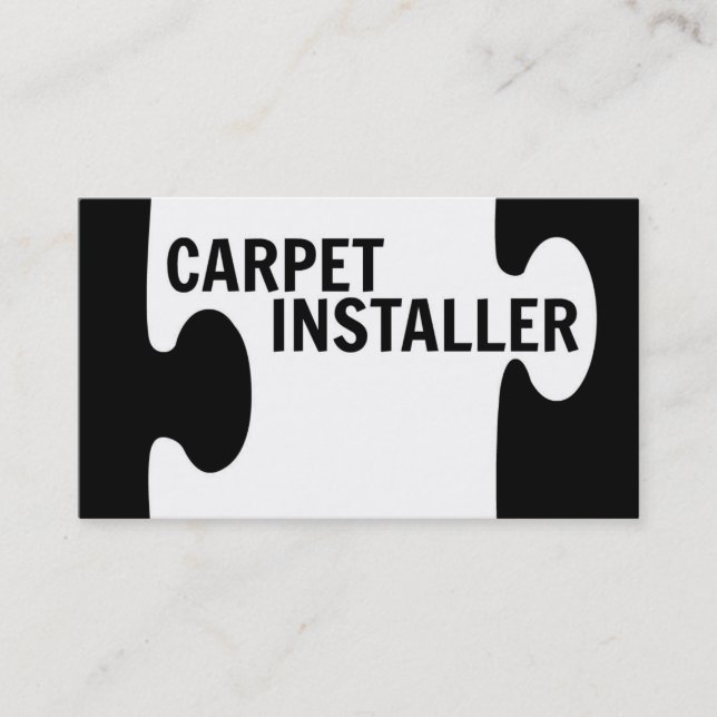 Carpet Installer Puzzle Piece Business Card (Front)