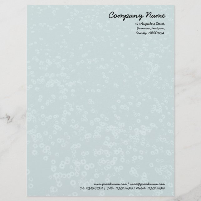 Carpet of Daisies - Green Custom Letterhead (Front)