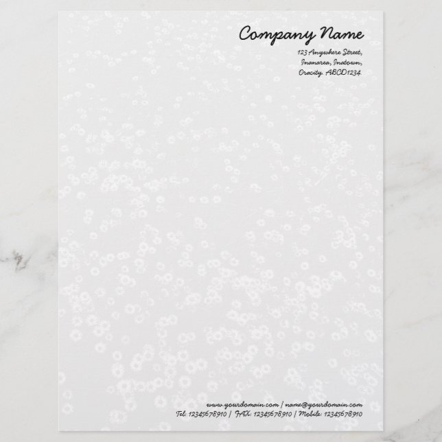 Carpet of Daisies - Light Grey Customised Letterhead (Front)
