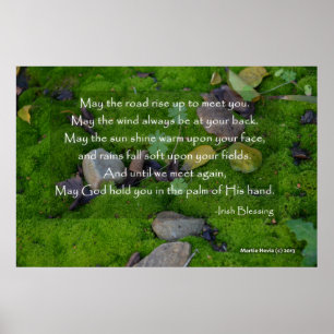 Carpet of Moss - May the Road - Irish Blessing Poster
