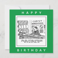 Carpet Showroom Doesn't Sell Nodding Dogs Cartoon