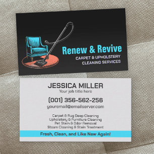 Carpet & Upholstery Cleaning Services Business Card