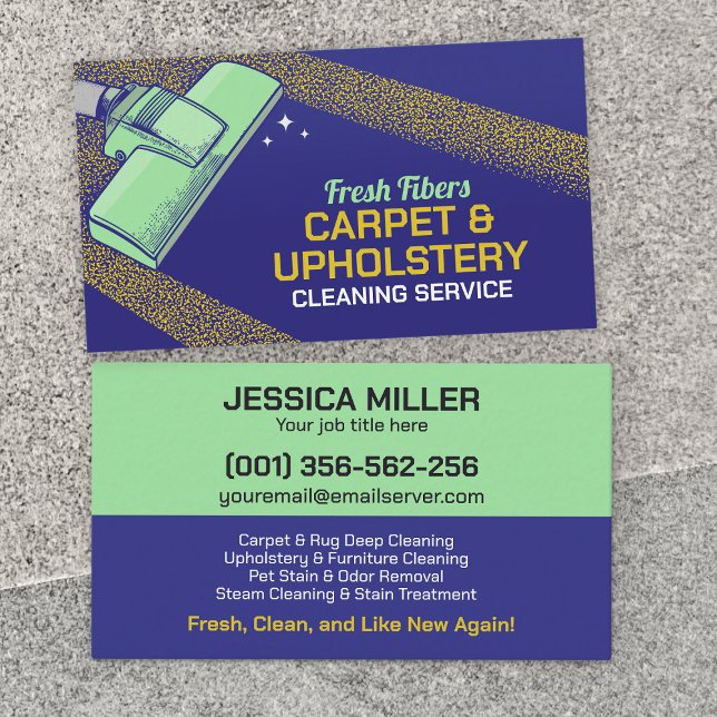 Carpet & Upholstery Cleaning Services Business Card (Creator Uploaded)