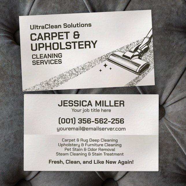 Carpet & Upholstery Cleaning Services Business Card (Creator Uploaded)
