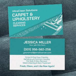 Carpet & Upholstery Cleaning Services Business Card