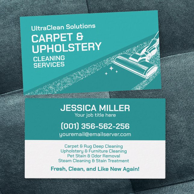 Carpet & Upholstery Cleaning Services Business Card (Creator Uploaded)