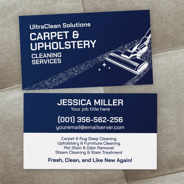 Carpet & Upholstery Cleaning Services Business Card (Creator Uploaded)
