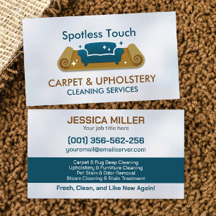 Carpet & Upholstery Cleaning Services Business Card