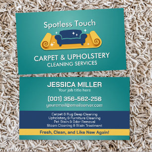 Carpet & Upholstery Cleaning Services Business Card