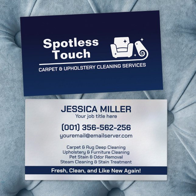 Carpet & Upholstery Cleaning Services Business Card (Creator Uploaded)