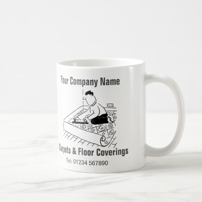 Carpets & Floor Coverings. Carpet Fitter Coffee Mug (Right)