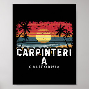 Carpinteria Beach California Surfboard Beach Poster