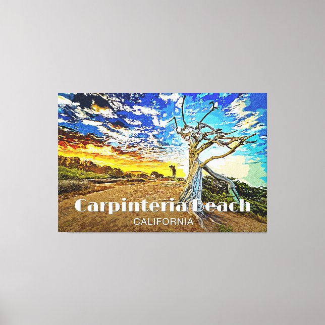 Carpinteria Beach Canvas Print (Front)