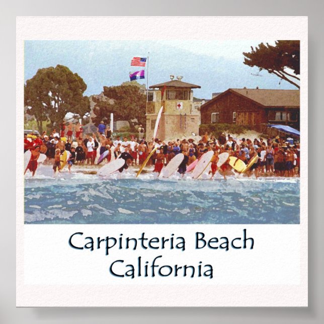 Carpinteria Beach Poster (Front)