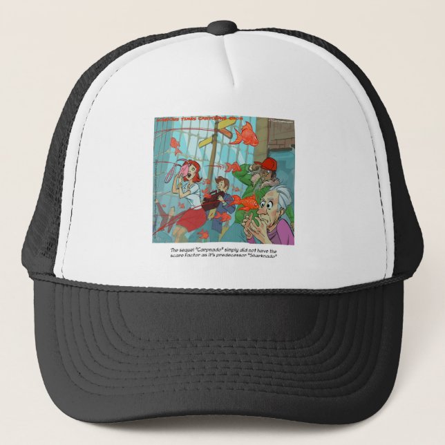 Carpnado: A Storm Of Goldfish Trucker Hat (Front)