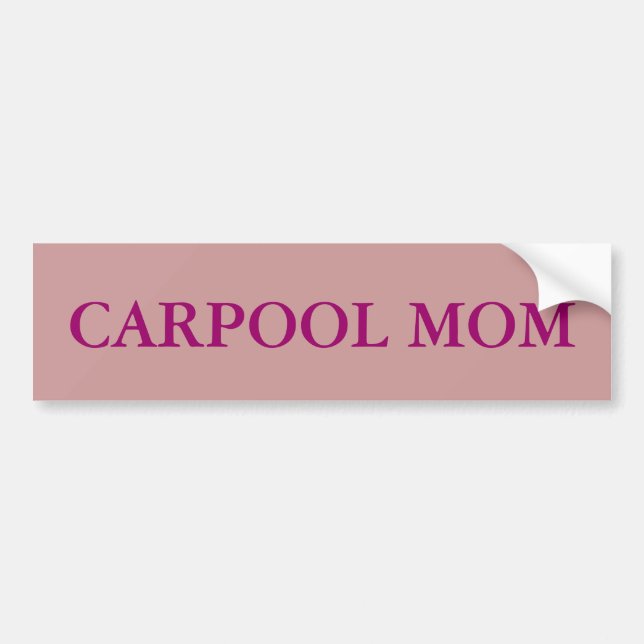 Carpool bumper sticker (Front)