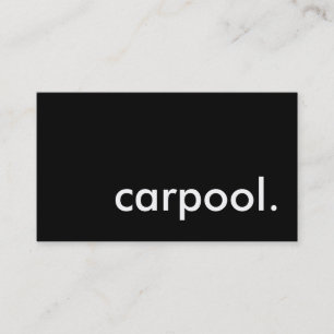 carpool. (colour customisable) business card