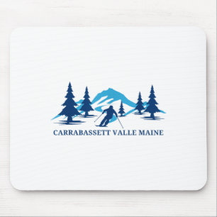 Carrabassett valley maine ski resort skiing skier mouse pad