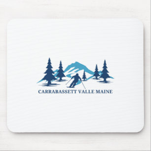 Carrabett Valley Maine Ski Resort Skiing Skier  Mouse Pad