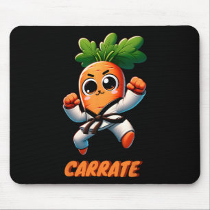 Carrate Karate Carrot Cute And Funny Training Pun  Mouse Pad