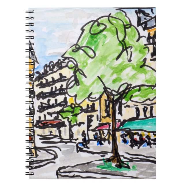 Carrefour de l'Odeon, Paris, France Spiral Notebook (Front)
