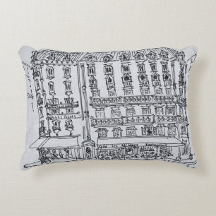 Carrefour de l'Odeon, Saint-Germain-des-Pres Decorative Cushion
