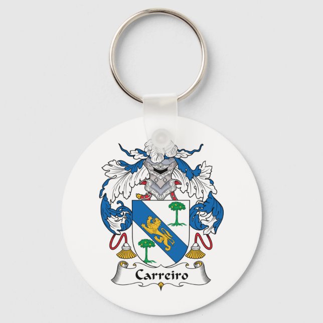 Carreiro Family Crest Key Ring (Front)