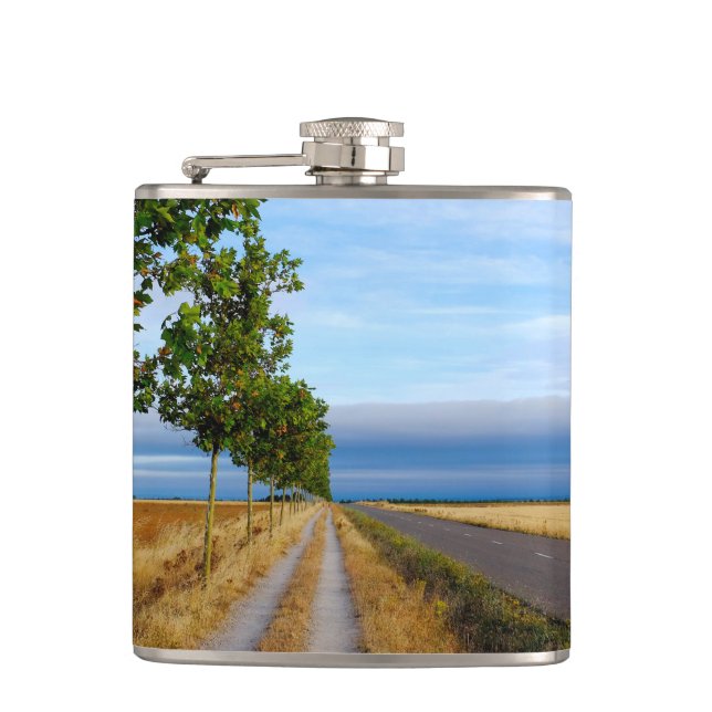 Carretera Hacia Reliegos Hip Flask (Front)