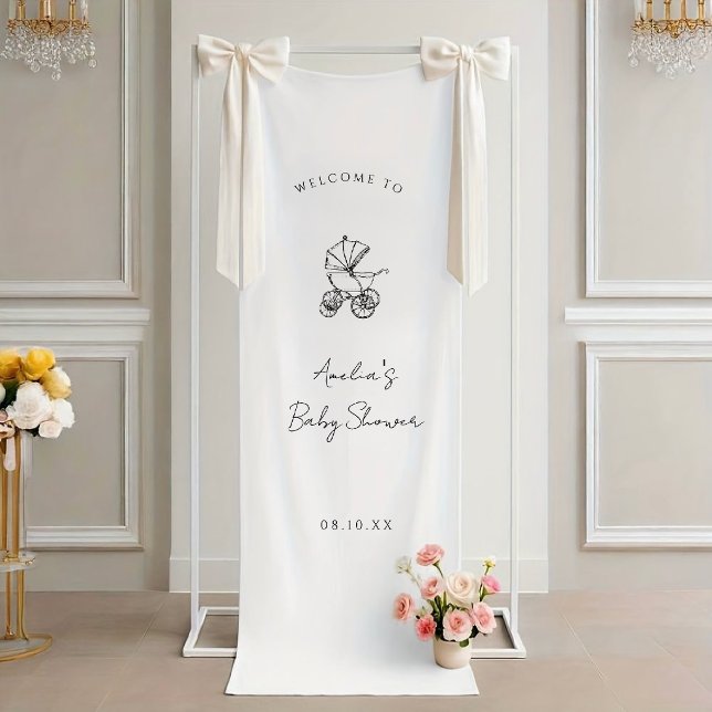 Carriage Baby Shower Welcome  Banner (Creator Uploaded)