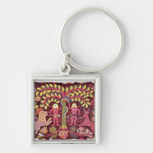 Carriage cushion cover depicting the Fall of Key Ring