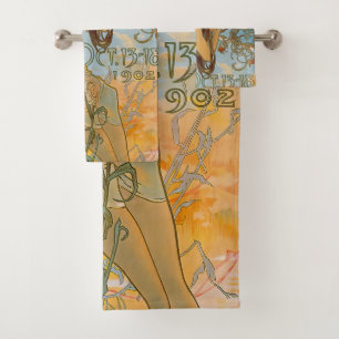 Carriage Dealers by Alphonse Mucha (1902)  Bath Towel Set