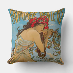Carriage Dealers by Alphonse Mucha (1902)  Cushion