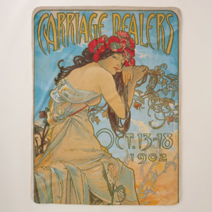 Carriage Dealers by Alphonse Mucha (1902)  Sherpa Blanket
