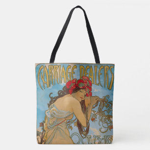 Carriage Dealers by Alphonse Mucha (1902)  Tote Bag