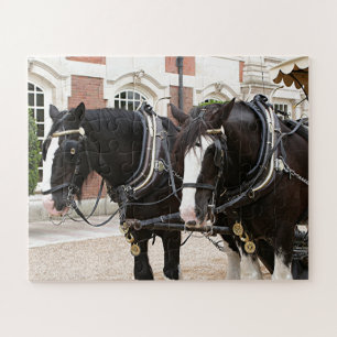 Carriage draught  horses jigsaw puzzle
