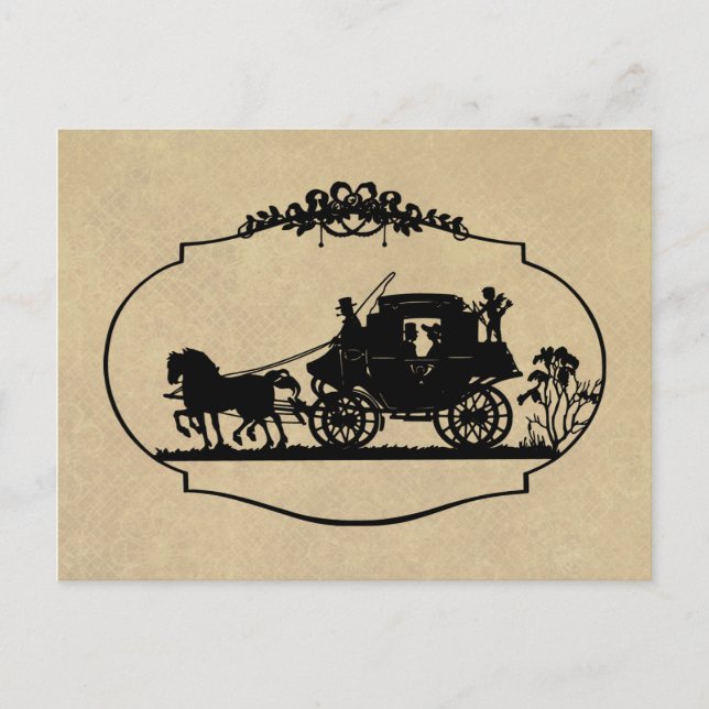 Carriage Ride With Cupid Apparel and Gifts Postcard (Front)