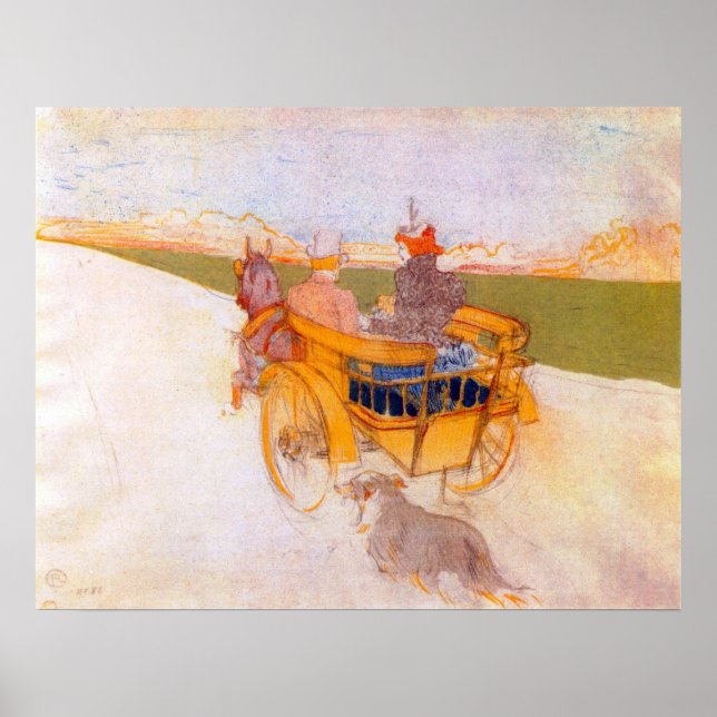 Carriage with Dog by Toulouse-Lautrec Poster (Front)