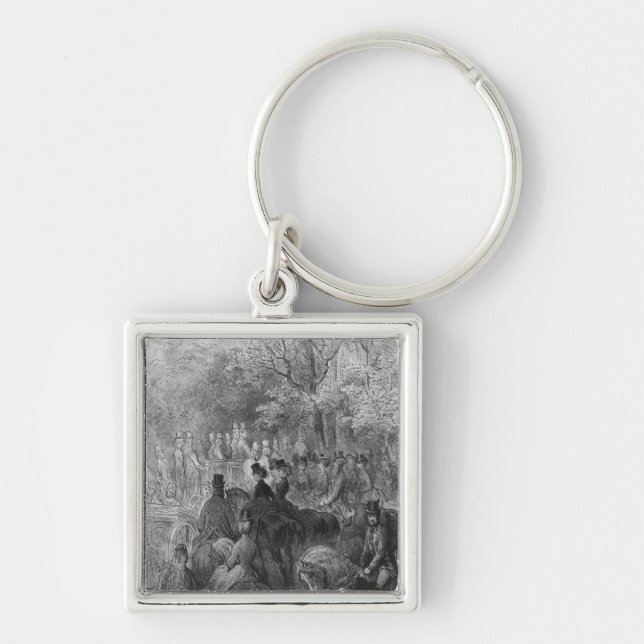 Carriages and riders at Hyde Park Key Ring (Front)