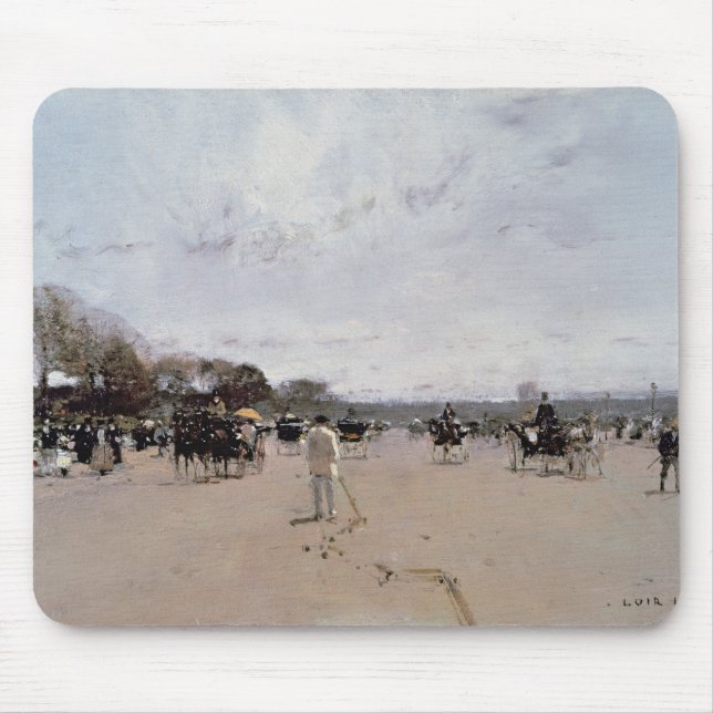 Carriages on the Champs Elysees Mouse Pad (Front)