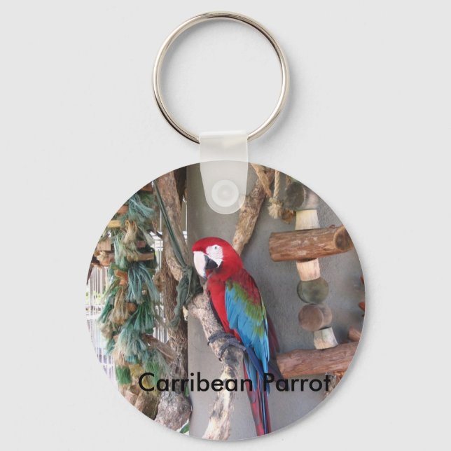 Carribean Parrot Keychain (Front)